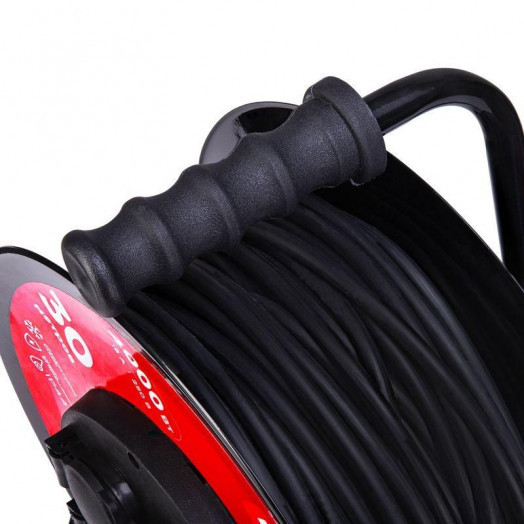 Удлинитель силовой КГ на катушке 4 гнезда с/з 30м 3х2.5кв.мм IP44 с выключателем c защитными крышками металлическая катушка Rexant 13-5014