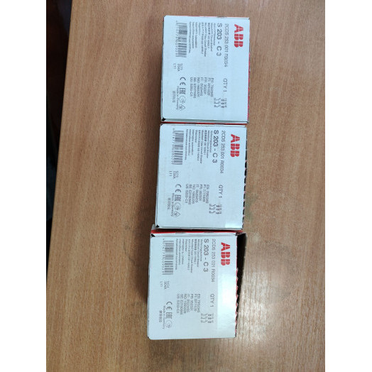 Выключатель автоматический модульный 3п C 3А 6кА S203 C3 ABB 2CDS253001R0034