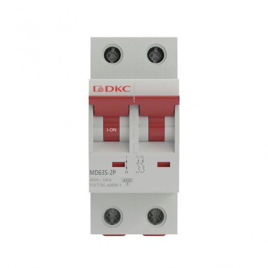 Выключатель автоматический модульный 2п D 16А 4.5кА YON max MD63S YON MD63S-2PD16