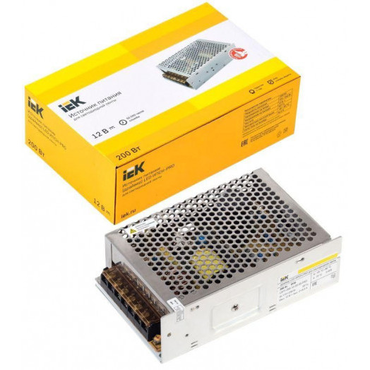 Драйвер LED ИПСН-PRO 5050 200Вт 12В блок-клеммы IP20 IEK LSP1-200-12-20-33-PRO