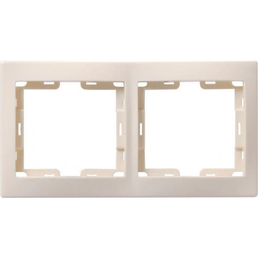 Рамка 2-м верт. Кварта РВ-2-ККм крем. IEK EMK21-K33-DM