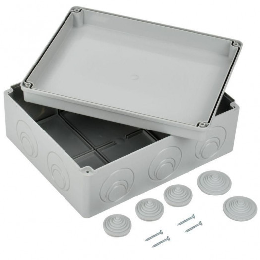 Коробка распаячная ОП 240х195х90 IP55 КМ41272 RAL7035 IEK UKO10-240-195-090-K41-55