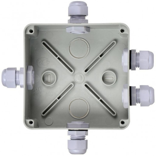 Коробка распаячная ОП 100х100х50 IP55 КМ41330 PG9 IEK UKO10-100-100-050-K51-55