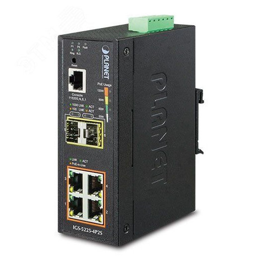 Коммутатор управляемый L2+ PoE 4 порта 10/100/1000 Мб/с 2хSFP, 144 Вт