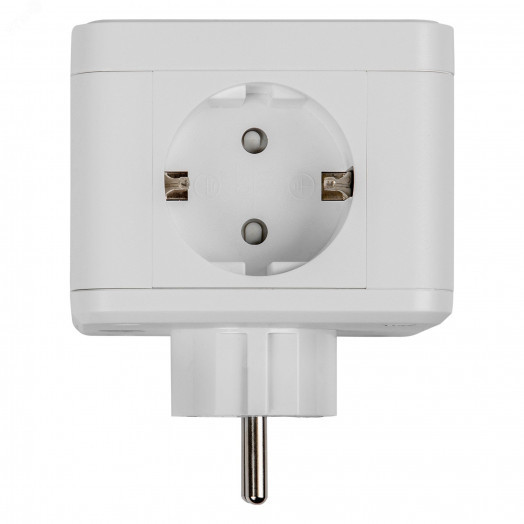 Разветвитель сетевой с выключателем, с/з,2 гнезда.2USB+1TYPE C 16А, 3500Вт Белый.                   S-GES2-16SBUC WHITE