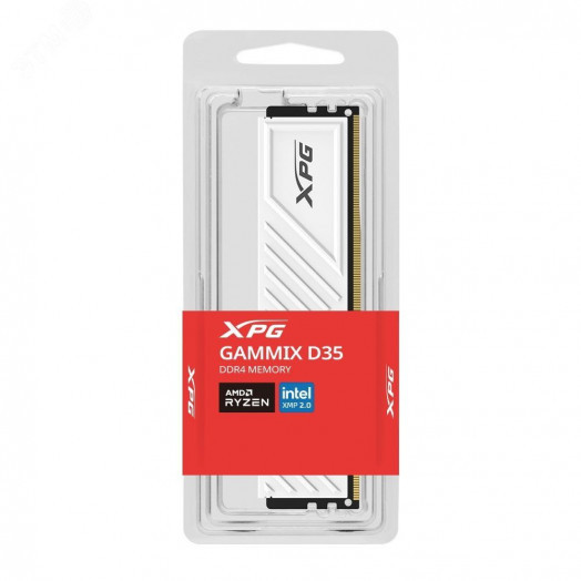 Модуль памяти 16GB XPG GAMMIX D35, DIMM DDR4, 3200 МГц, 25600 Мб/с, белый