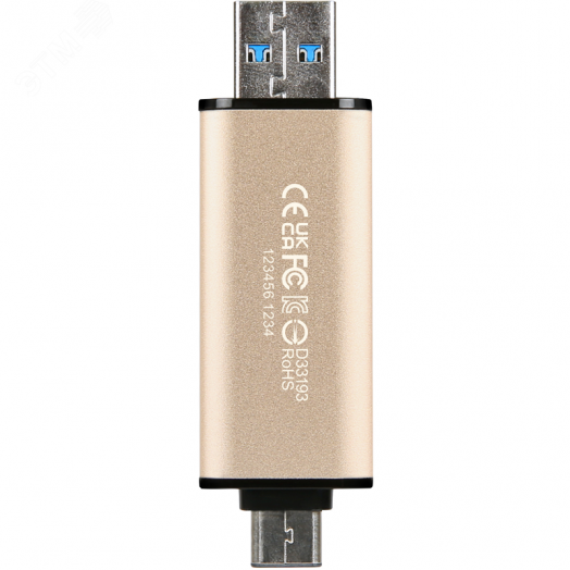 Флеш накопитель 512GB JetFlash930С, USB 3.2 Gen 1, Type A / Type C, золотистый