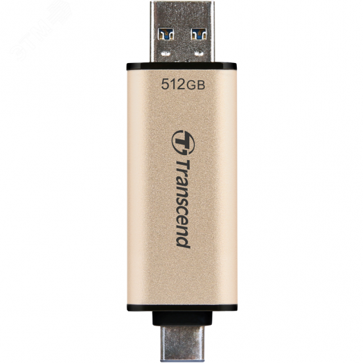 Флеш накопитель 512GB JetFlash930С, USB 3.2 Gen 1, Type A / Type C, золотистый