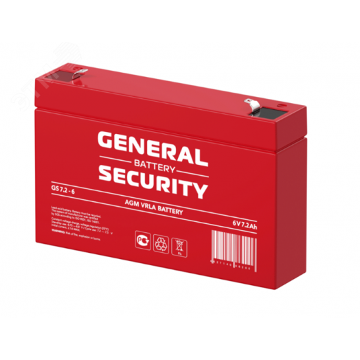 Аккумулятор GS 6В 7,2Ач