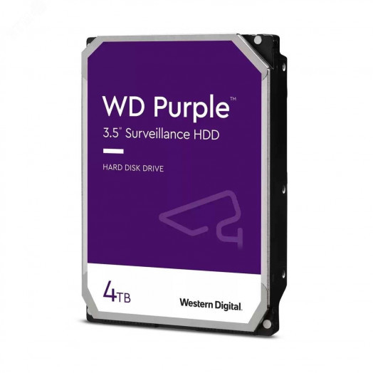 Жесткий диск 4TB Purple 3.5'', SATAIII, 5400 об/мин, 256 МБ