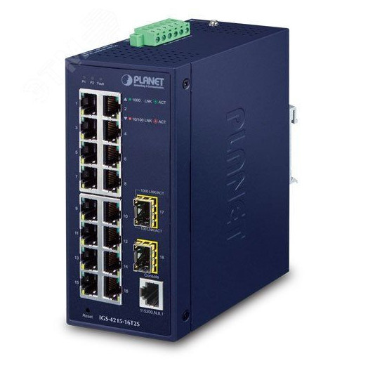Коммутатор управляемый L2 16 портов 10/100/1000 Мб/с 2хSFP, 1хRJ45