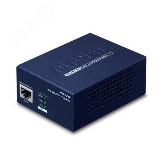 Сплиттер PoE 1хRJ45 10/100/1000 Мб/с, 802.3bt вых - 12 В/19 В/24 В