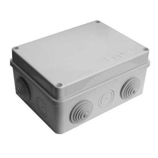 Коробка распределительная ОП 150х110х70мм IP54 10 выходов 6 гермовводов крышка на винтах сер. Epplast 210302