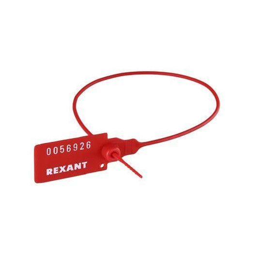 Пломба пластиковая номерная 350мм красн. REXANT 07-6131