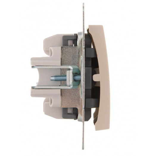 Переключатель проходной 2-кл. 1п СП Karina 10А IP20 механизм крем. LEZARD 707-0388-106