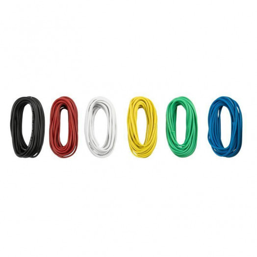 Набор автопровода "Радуга" 1х0.50мм 6 цветов (бел.; желт.; зел.; красн.; син.; черн.) по 3м Rexant 01-6547