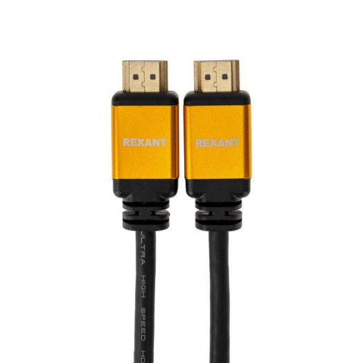 Кабель HDMI - HDMI 2.1 длина 3м Gold Rexant 17-6005