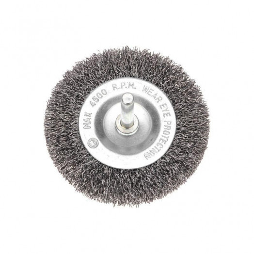 Щетка дисковая для дрели витая стальная проволока 75мм Kranz KR-91-1245