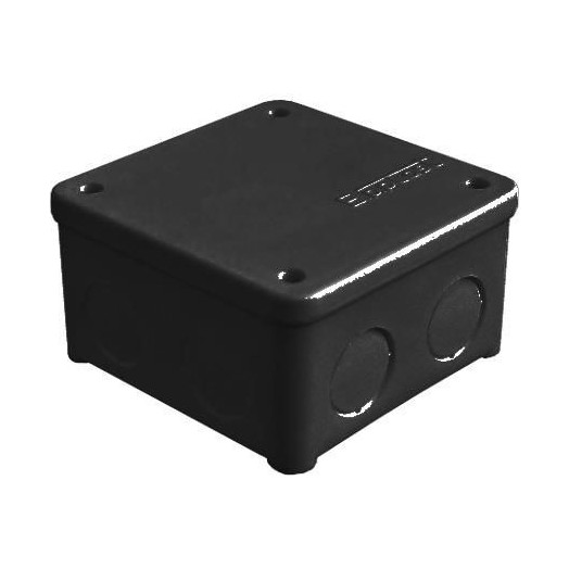 Коробка распределительная ОП 85х85х45мм IP54 7 выходов без гермовводов крышка на винтах материал - полипропилен черн. Epplast 135135