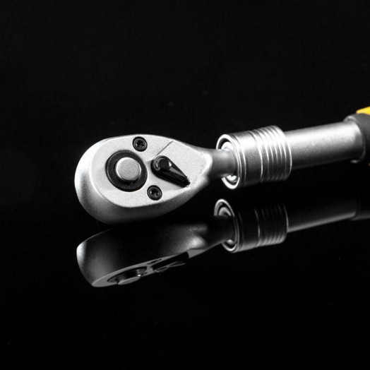 Ключ телескопический трещоточный 1/4 162-210мм CrV двухкомпонентн. рукоятка Kranz KR-12-8413