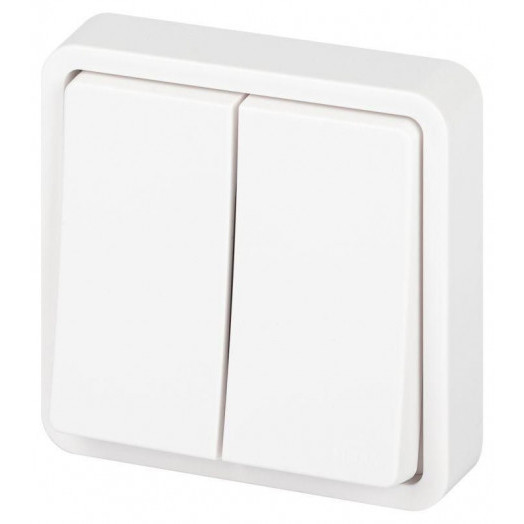 Выключатель Эксперт 11-1524-01 двойн. IP55 10АХ-250В СУ бел. Эра Б0063271