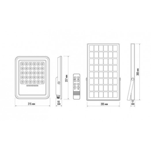 Прожектор светодиодный PFL SOLAR 02 100 6500К GR IP65 ДО с солнечн. панелью и пультом Pro+ JazzWay 5058477