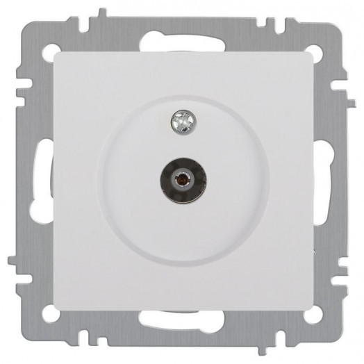Розетка телевизионная одиночная TV СП Accent 6-301-01 IP20 бел. Intro Б0063601