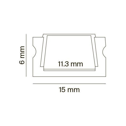 Профиль алюминиевый накладной 15х6 Maytoni ALM001S-2M