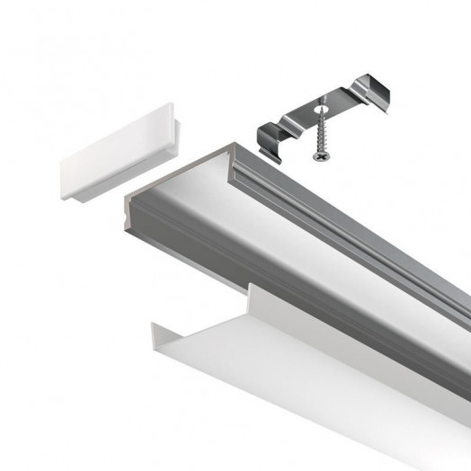 Профиль алюминиевый накладной 23х6 Maytoni ALM002S-2M