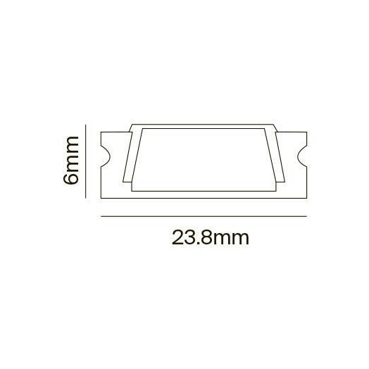 Профиль алюминиевый накладной 23х6 Maytoni ALM002S-2M
