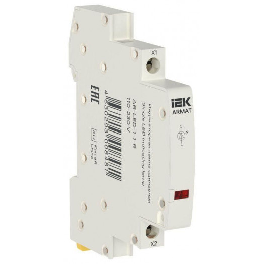 Лампа индикаторная одинарная LED 110-230В AC красн. ARMAT IEK AR-LED-1-1-R
