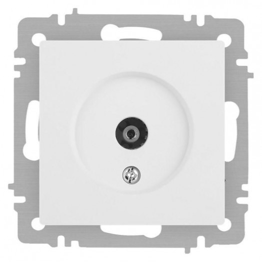 Розетка телевизионная одиночная TV СП Accent 6-301-01М IP20 бел. матов. Intro Б0063603