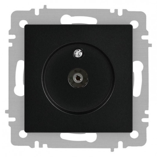 Розетка телевизионная одиночная TV СП Accent 6-301-05 IP20 антрацит Intro