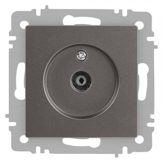 Розетка телевизионная одиночная TV СП Accent 6-301-09 IP20 титан Intro Б0063618