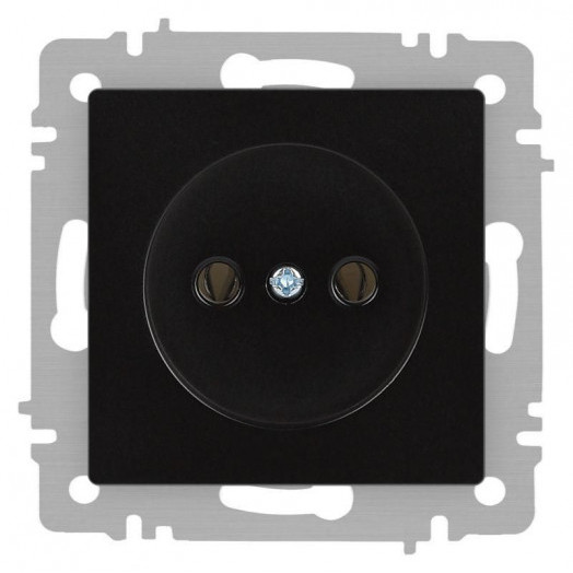 Розетка 1-м СП Accent 6-201-05 16А IP20 250В 2P антрацит Intro Б0063665