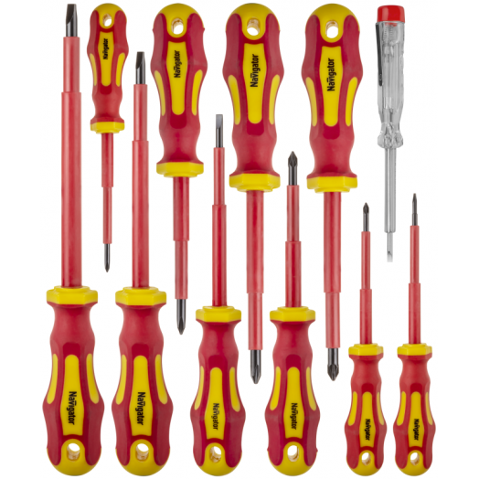 Набор отверток диэлектрических NHT-Otd01-H11 (11шт) Navigator 95262