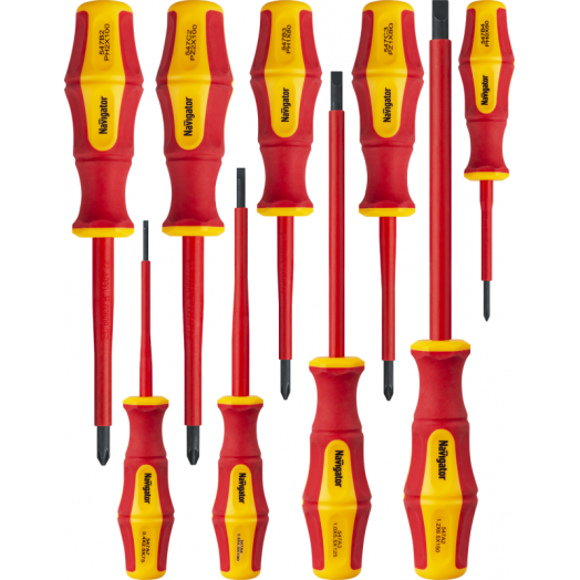 Набор отверток диэлектрических NHT-Оtd03-H9 (9шт) Navigator 95 264