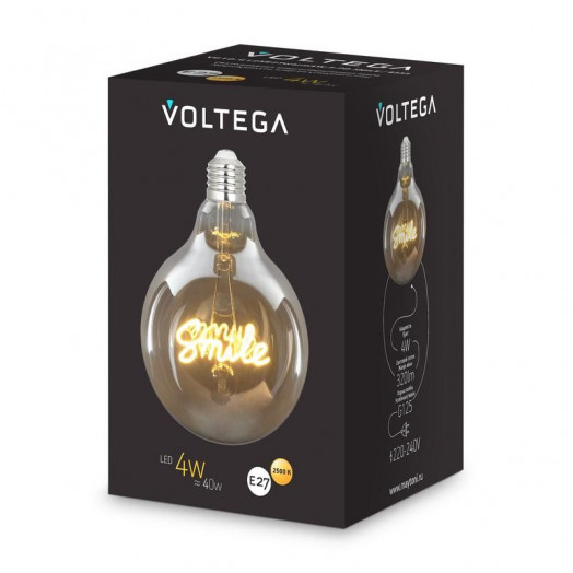 Лампа светодиодная филаментная Loft 271 G125 4Вт 2500К E27 Voltega 8553