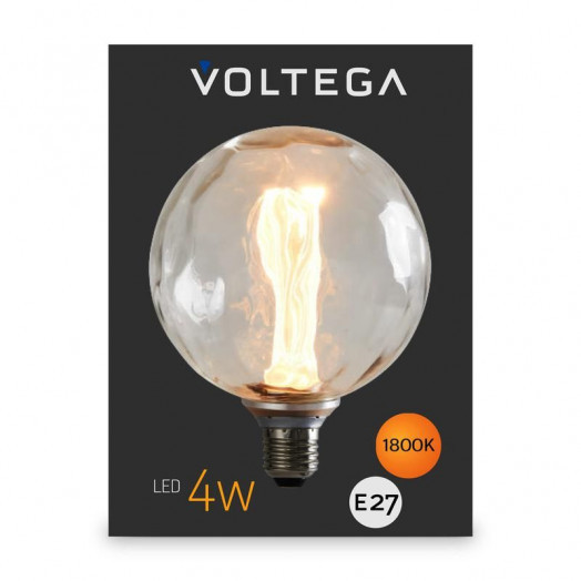 Лампа светодиодная филаментная Loft 271 G125FCE 4Вт 1800К E27 Voltega 8545