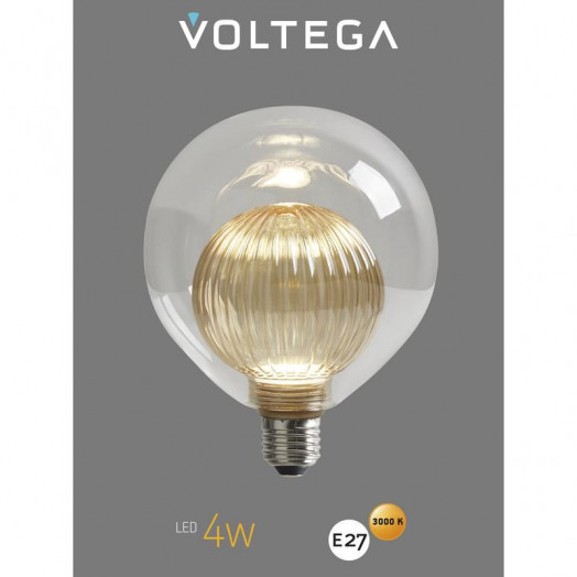 Лампа светодиодная филаментная Loft 271 G125G8027 4Вт 3000К E27 Voltega 8572