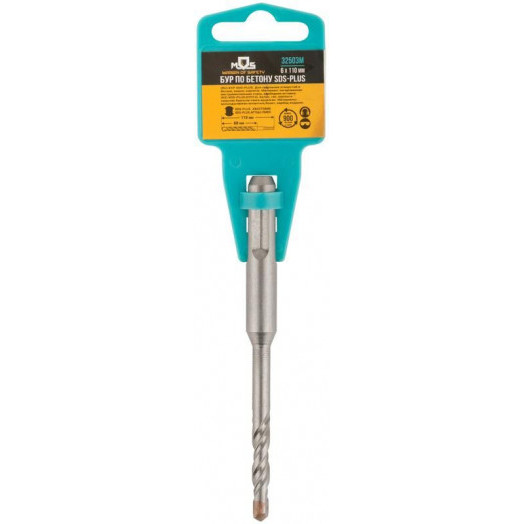 Бур по бетону SDS PLUS с двойной резьбой 6х110мм MOS 32503М