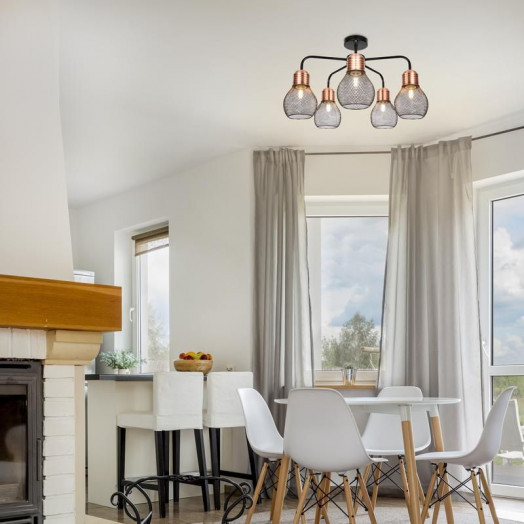 Светильник Agata 60Вт E27х5 IP20 потолочн. Freya FR4011CL-05BBS