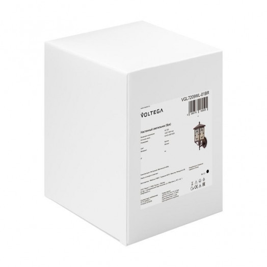 Светильник Ben 1х40Вт E27 IP44 бра настен. Voltega VGL7209WL-01BR