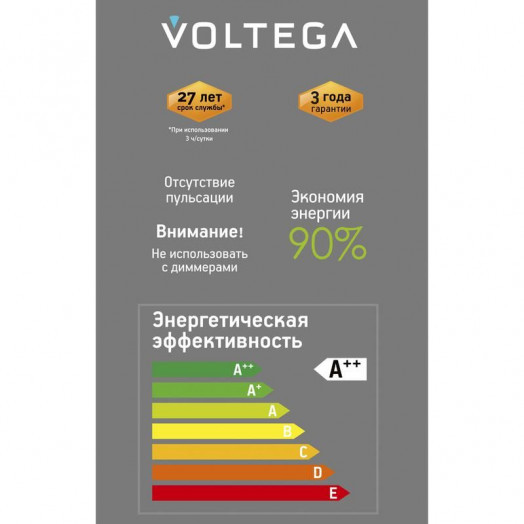 Лампа светодиодная Loft Led G95 4Вт 1800К E27 Voltega 8577