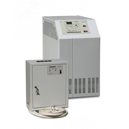 Стабилизатор переменного напряжения Стандарт 33000 ВА, однофазный, напольный, в комплекте блок коммутации настенный