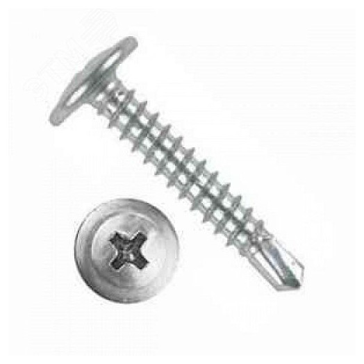 Саморез 4.2х25 по металлу пресс-шайба сверло      оцинкованный