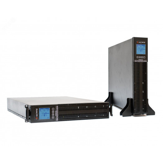 Источник бесперебойного питания Online Rack 3000 ВA/2700 Вт, 1Ф/1Ф, ЖК-дисплей, с АКБ, 6х12В/9Ач,  IEC-320-C13 (8 шт.), IEC-320-C19 (1 шт.), з/у 1А, 2U