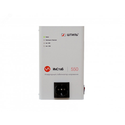 Стабилизатор переменного напряжения ИнСтаб инверторный 550 ВА/400 Вт, 230В, з/у 2.5А, однофазный, настенный