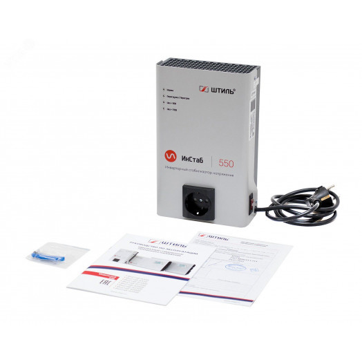 Стабилизатор переменного напряжения ИнСтаб инверторный 550 ВА/400 Вт, 230В, з/у 2.5А, однофазный, настенный