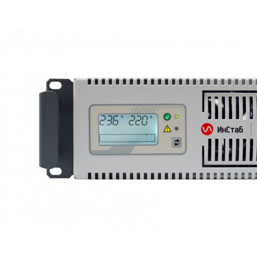 Стабилизатор переменного напряжения ИнСтаб инверторный 2000 ВА/1500 Вт, ЖК-дисплей, з/у 9А, однофазный, напольный/в стойку